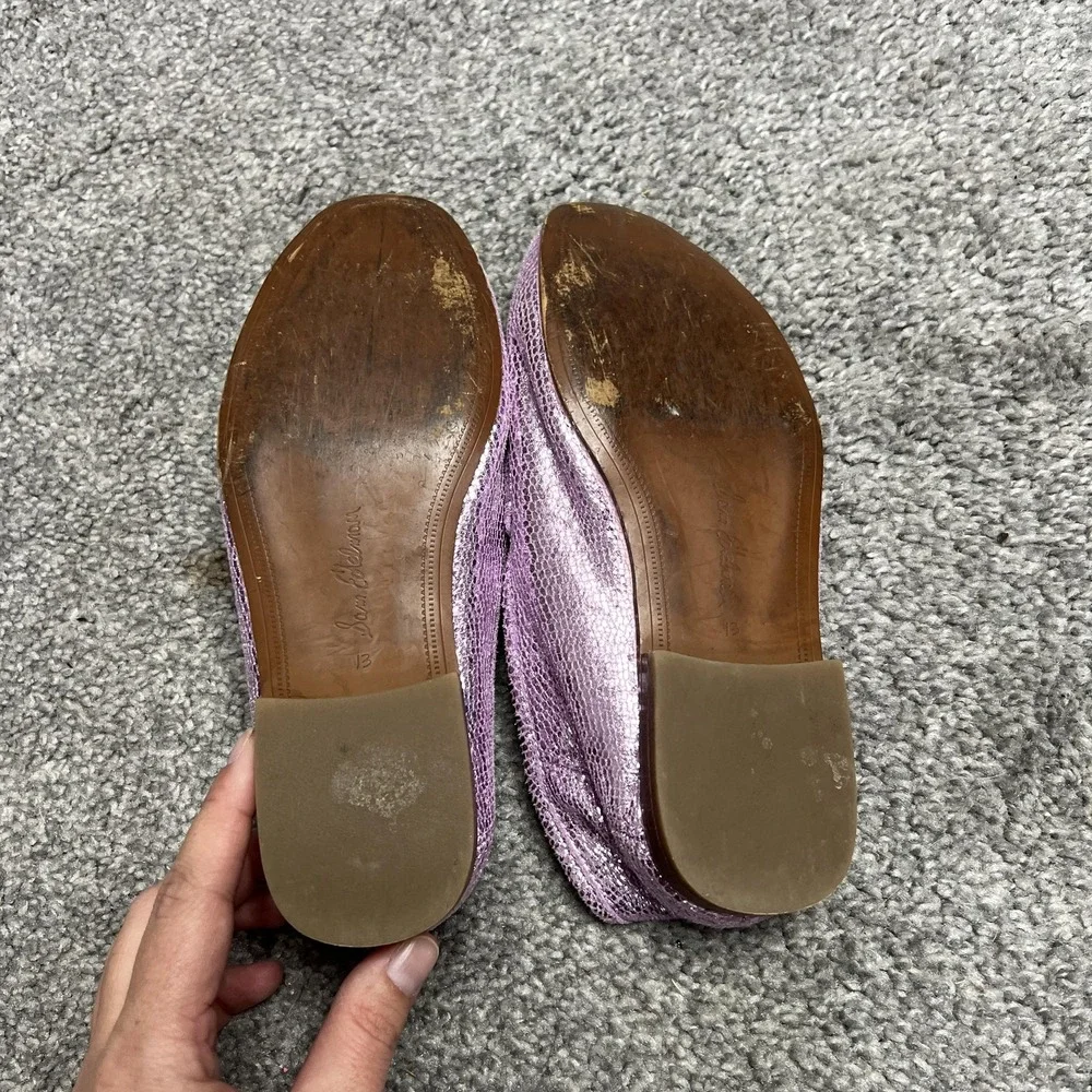 Sam Edelman Shoes Girls Size 13 Purple Metallic Loafer Horsebit Slip‎ On EU 31
